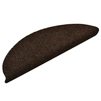 vidaXL Trappstegsmattor självhäftande 15 st mörkbrun 56x17x3 cm brodyr