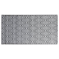 vidaXL Utomhusmatta ARAKIL vit och svart 190x290 cm PP