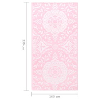vidaXL Utomhusmatta ARAKIL rosa 160x230 cm PP
