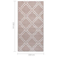 vidaXL Utomhusmatta ARAKIL brun 160x230 cm PP