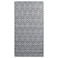 vidaXL Utomhusmatta ARAKIL vit och svart 120x180 cm PP