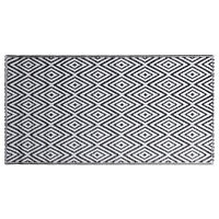 vidaXL Utomhusmatta ARAKIL vit och svart 120x180 cm PP