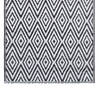vidaXL Utomhusmatta ARAKIL vit och svart 120x180 cm PP