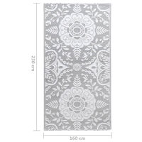 vidaXL Utomhusmatta ARAKIL ljusgrå 160x230 cm PP
