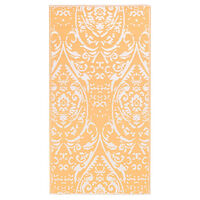 vidaXL Utomhusmatta ARAKIL orange och vit 160x230 cm PP