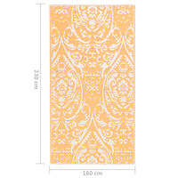 vidaXL Utomhusmatta ARAKIL orange och vit 160x230 cm PP