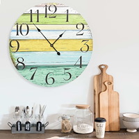 vidaXL Väggklocka flerfärgad 60 cm MDF