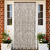 vidaXL Insektsdraperi taupe och vit 56x185 cm chenille