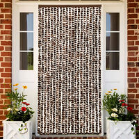 vidaXL Insektsdraperi brun och vit 90x220 cm chenille