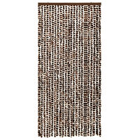 vidaXL Insektsdraperi brun och vit 100x220 cm chenille
