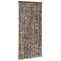 vidaXL Insektsdraperi brun och vit 100x220 cm chenille