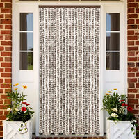 vidaXL Insektsdraperi taupe och vit 90x220 cm chenille