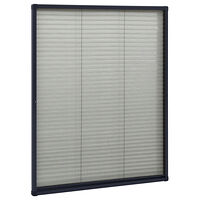 vidaXL Plisserat insektsnät för fönster aluminium antracit 60x80cm