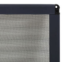 vidaXL Plisserat insektsnät för fönster aluminium antracit 60x80cm