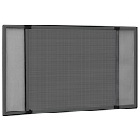 vidaXL Expanderbart insektsnät för fönster antracit (75-143)x50 cm