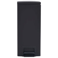 vidaXL Soptunna med pedal anti-fingeravtryck 30 L svart rostfritt stål