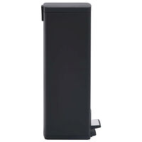 vidaXL Soptunna med pedal anti-fingeravtryck 30 L svart rostfritt stål