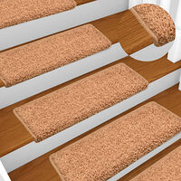 vidaXL Trappstegsmattor 10 st 65x21x4 cm brun