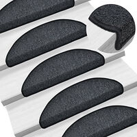 vidaXL Trappstegsmattor 10 st 56x17x3 cm antracit