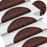 vidaXL Trappstegsmattor 10 st 56x17x3 cm brun