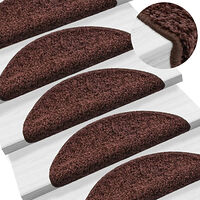 vidaXL Trappstegsmattor 10 st 65x21x4 cm brun