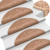 vidaXL Trappstegsmattor 10 st 56x17x3 cm beige
