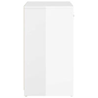 vidaXL Skobänk vit högglans 94,5x31x57 cm konstruerat trä