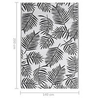vidaXL Utomhusmatta ARAKIL svart 140x200 cm PP