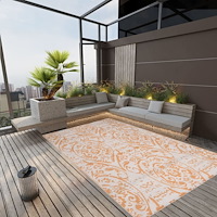 vidaXL Utomhusmatta ARAKIL Gul 140x200 cm PP