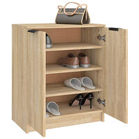 vidaXL Skoskåp sonoma-ek 59x35x70 cm konstruerat trä