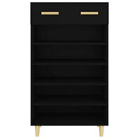 vidaXL Skoskåp svart 60x35x105 cm konstruerat trä