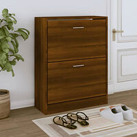 vidaXL Skoskåp brun ek 63x24x81 cm konstruerat trä