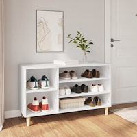 vidaXL Skoskåp vit 102x36x60 cm konstruerat trä