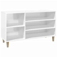 vidaXL Skoskåp vit högglans 102x36x60 cm konstruerat trä