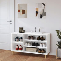 vidaXL Skoskåp vit högglans 102x36x60 cm konstruerat trä