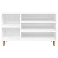 vidaXL Skoskåp vit högglans 102x36x60 cm konstruerat trä