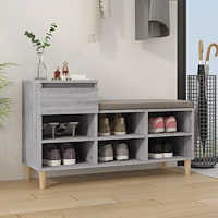 vidaXL Skoskåp grå sonoma 102x36x60 cm konstruerat trä