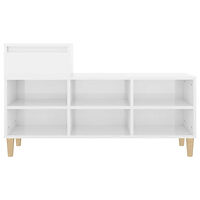 vidaXL Skoskåp vit högglans 102x36x60 cm konstruerat trä