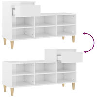 vidaXL Skoskåp vit högglans 102x36x60 cm konstruerat trä