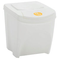 vidaXL Stapelbara soptunnor 4 st vit 100 L polypropen