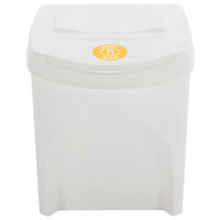 vidaXL Stapelbara soptunnor 4 st vit 100 L polypropen