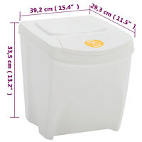 vidaXL Stapelbara soptunnor 4 st vit 100 L polypropen