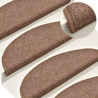 vidaXL Trappstegsmattor 15 st brun 65x24x4 cm
