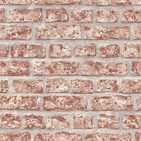 Noordwand Noordwand Tapet Topchic Bricks röd och grå