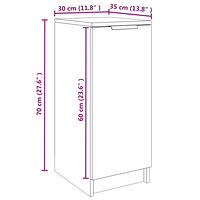 vidaXL Skoskåp betonggrå 30x35x70 cm konstruerat trä