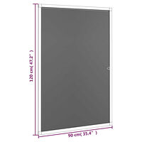 vidaXL Insektsnät för fönster antracit 90x120 cm