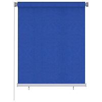 vidaXL Rullgardin utomhus 125 (B) x 140 (H) cm blå HDPE