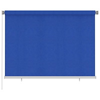 vidaXL Rullgardin utomhus 205 (B) x 140 (H) cm blå HDPE