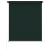 vidaXL Rullgardin utomhus 125 (B) x 140 (H) cm mörkgrön HDPE
