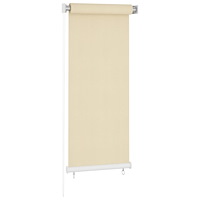 vidaXL Rullgardin utomhus gräddvit 60x140 cm HDPE